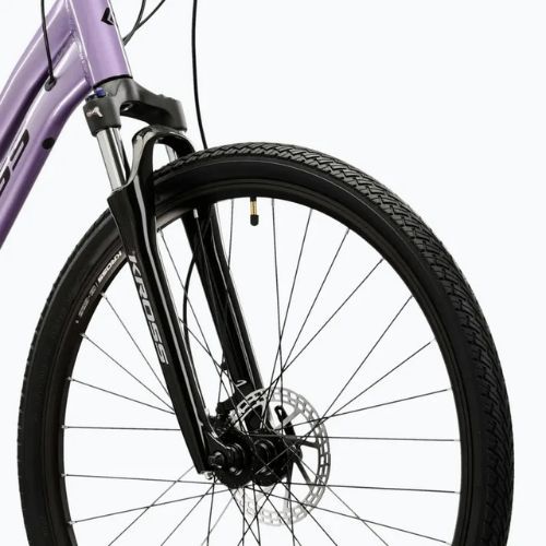 Велосипед кросовий жіночий KROSS Evado 5.0 W фіолетовий/чорний/глянець