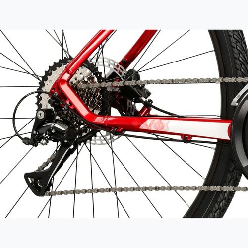 Велосипед кросовий KROSS Evado 4.0 бордовий/білий/глянець