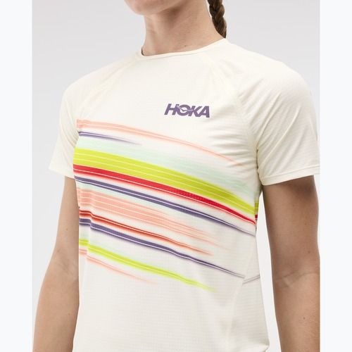 Футболка для бігу жіноча HOKA Race Day alabaster flare