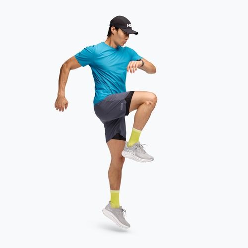 Шорти для бігу чоловічі HOKA Glide 7'' 2in1 charcoal grey