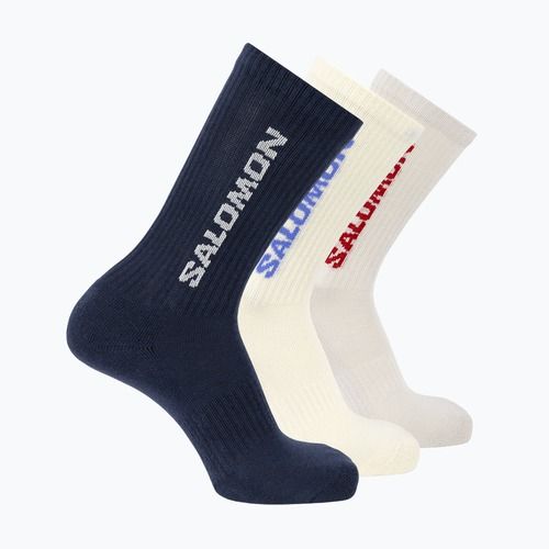 Шкарпетки Salomon Everyday Crew 3 pairs spellbound/vanilla ice/lunar rock