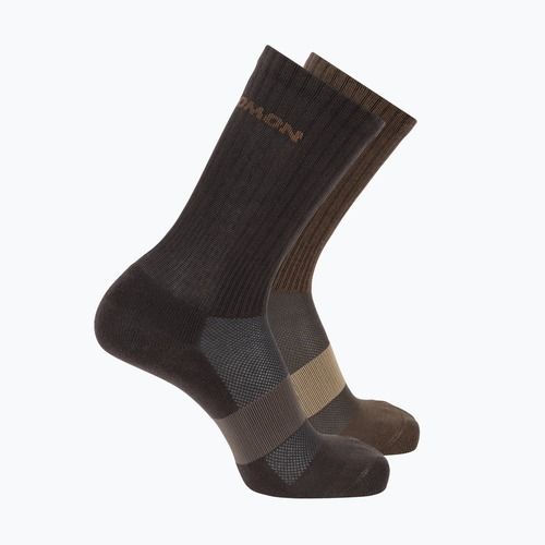 Шкарпетки Salomon Evasion Crew 2 pairs dark earth/walnut
