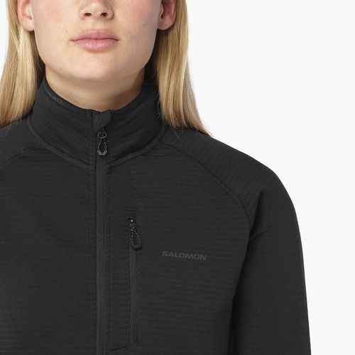 Кофта флісова жіноча Salomon Lightwarm Full Zip deep black