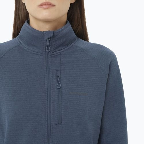 Кофта флісова жіноча Salomon Lightwarm Full Zip blue nights