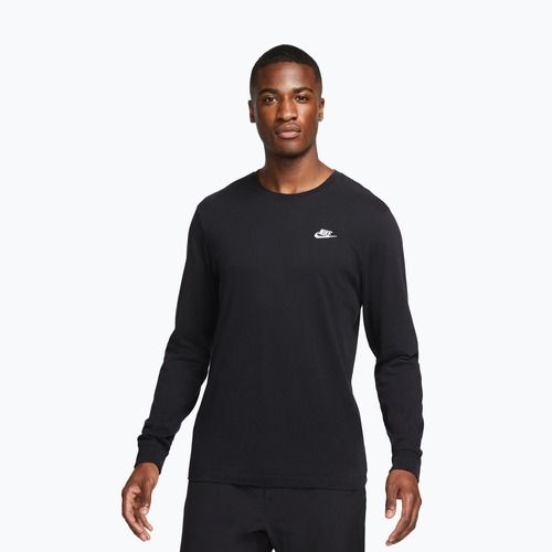 Лонгслів чоловічий Nike Sportswear Club black/white