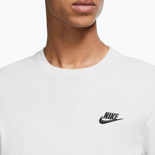 Лонгслів чоловічий Nike Sportswear Club white/black