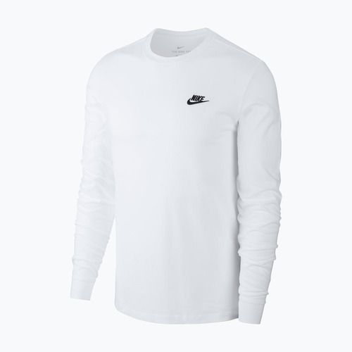 Лонгслів чоловічий Nike Sportswear Club white/black