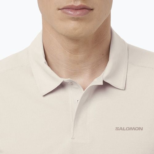 Футболка поло чоловіча Salomon Trackline Polo silver cloud