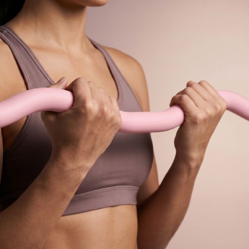 Ломана штанга XTREXO SCULPT 90 см рожевий