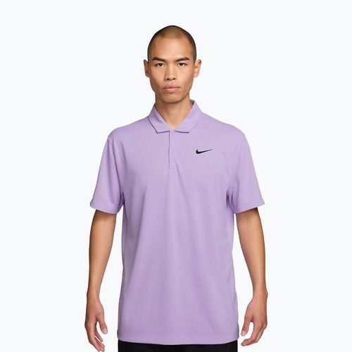 Футболка тенісна чоловіча Nike Court Dri-Fit Polo Solid violet mist/black