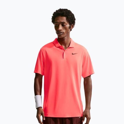 Футболка тенісна чоловіча Nike Court Dri-Fit Polo Solid hot lava/black
