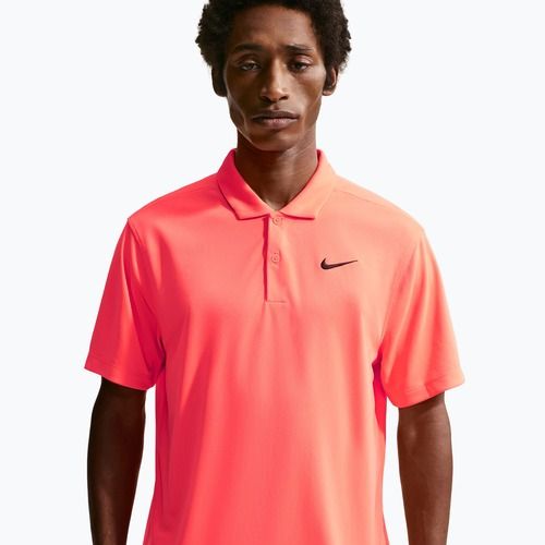 Футболка тенісна чоловіча Nike Court Dri-Fit Polo Solid hot lava/black