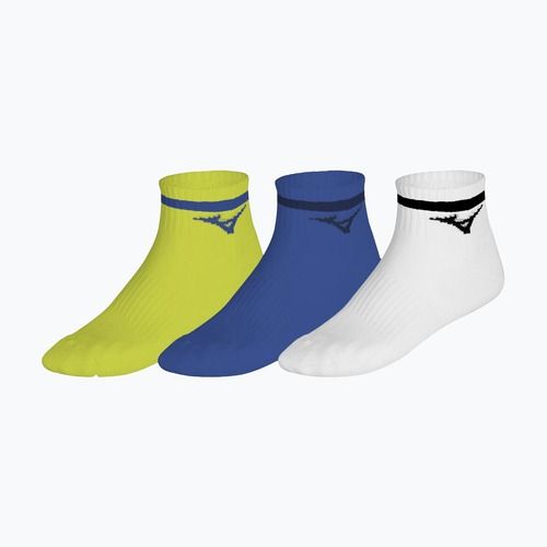 Шкарпетки Mizuno Training Mid With Line 3 pairs lightning yellow/ultramarine