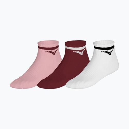 Шкарпетки Mizuno Training Mid With Line 3 pairs pinkesque/lava falls/white
