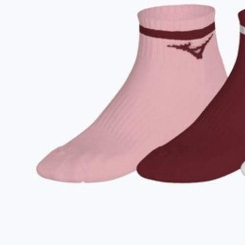 Шкарпетки Mizuno Training Mid With Line 3 pairs pinkesque/lava falls/white