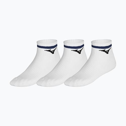 Шкарпетки Mizuno Training Mid With Line 3 pairs white/ultramarine