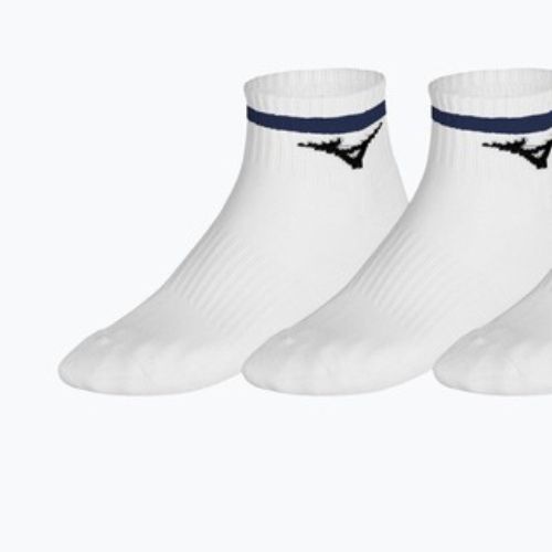 Шкарпетки Mizuno Training Mid With Line 3 pairs white/ultramarine