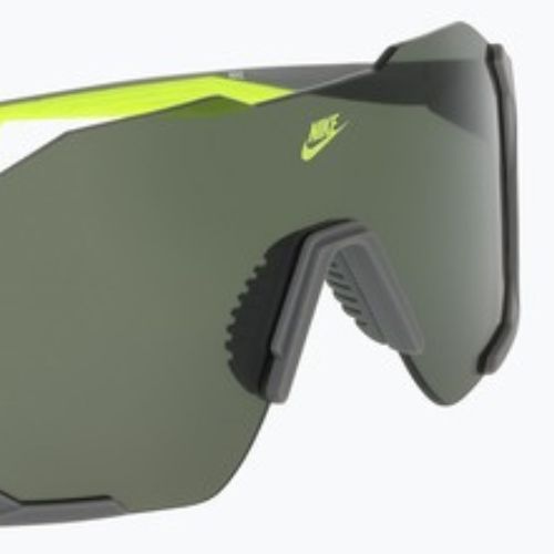 Окуляри сонцезахисні Nike Charged Shield matte smoke grey/green