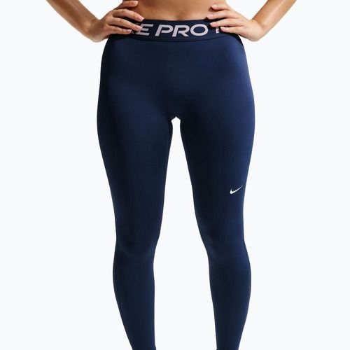 Легінси жіночі Nike Pro Mid-Rise Full midnight navy/white