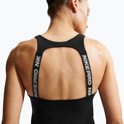 Футболка для тренувань жіноча Nike Pro Dri-Fit TT black/white/metallic silver