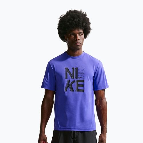 Футболка для тренувань чоловіча Nike Hyverse Dri-Fit Persian violet/black