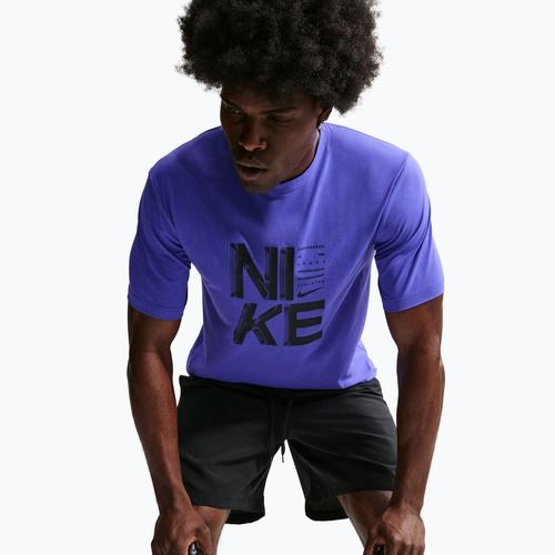 Футболка для тренувань чоловіча Nike Hyverse Dri-Fit Persian violet/black