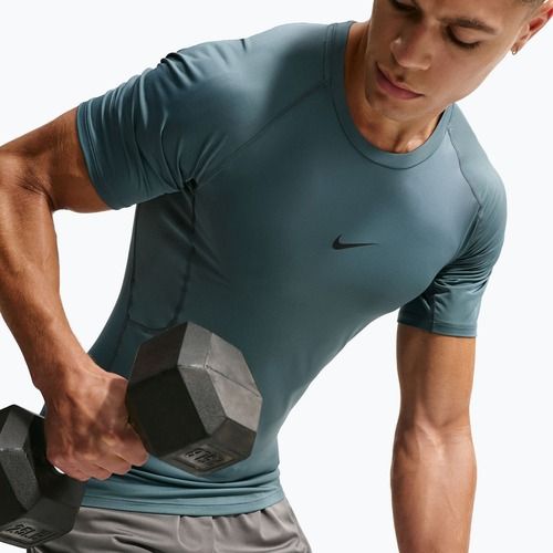 Футболка для тренувань чоловіча Nike Pro Dri-Fit Tight Fitness mineral slate/black