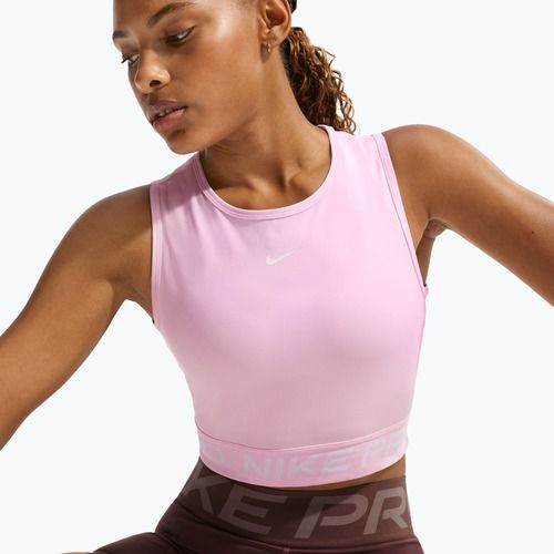 Топ для тренувань жіночий Nike Pro Dri-Fit pink foam/white