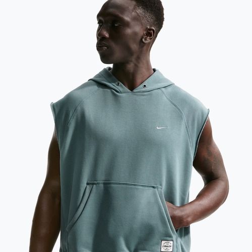 Кофта тренувальна чоловіча Nike Athletic Club Dri-Fit Sleeveless Hoodie mineral slate/mineral slate