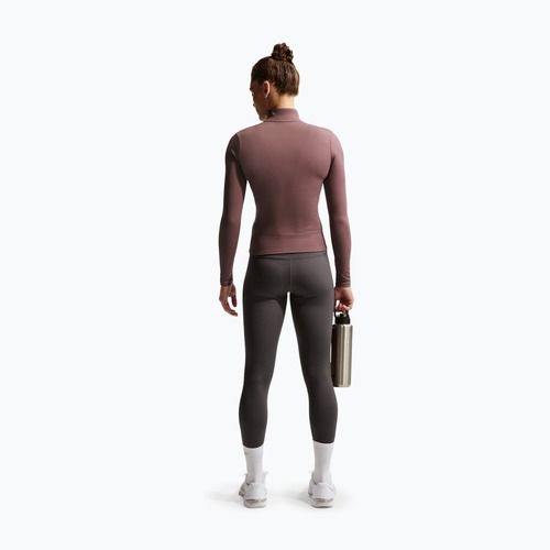 Кофта тренувальна жіноча Nike One Fitted Dri-Fit Full-Zip burgundy tattoo/white