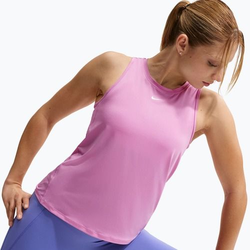Футболка для тренувань жіноча Nike One Classic Dri-Fit light magenta/white
