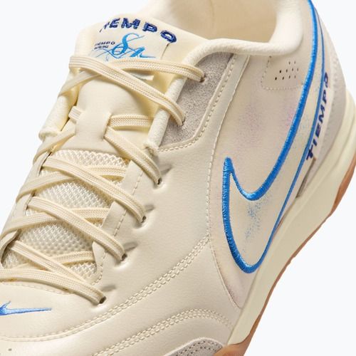 Кросівки футбольні чоловічі Nike Tiempo Streetgato PRM IC coconut milk/gum medium brown/blue crystal