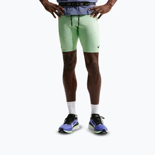 Легінси для тренувань чоловічі Nike AeroSwift Dri-Fit ADV 1/2 Tights lime blast/steam/light silver/black