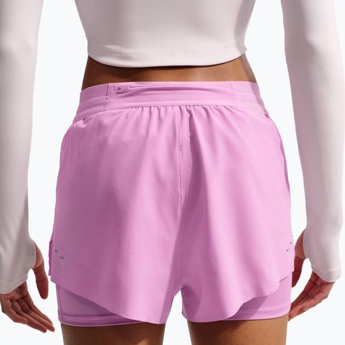 Шорти для бігу жіночі Nike Swift Mid-Rise 2in1 light magenta/light magenta