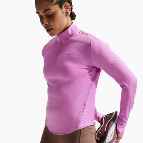 Кофта для бігу жіноча Nike Swift Dri-FIT UV 1/4-Zip light magenta