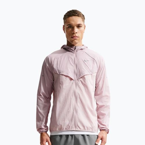 Куртка для бігу чоловіча Nike Stride Repel UV particle rose/silt red