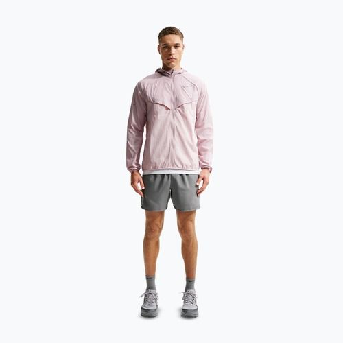 Куртка для бігу чоловіча Nike Stride Repel UV particle rose/silt red