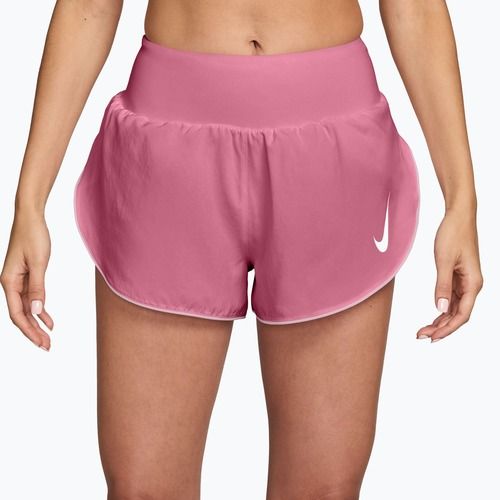 Шорти для бігу жіночі Nike Tempo Swoosh Dri-Fit Mid-Rise Brief-Lined peony/pink foam/white