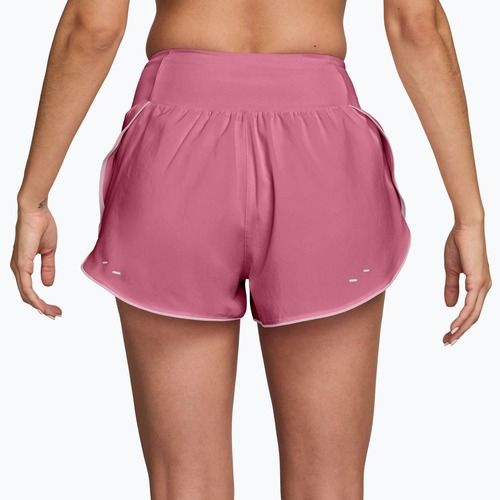 Шорти для бігу жіночі Nike Tempo Swoosh Dri-Fit Mid-Rise Brief-Lined peony/pink foam/white