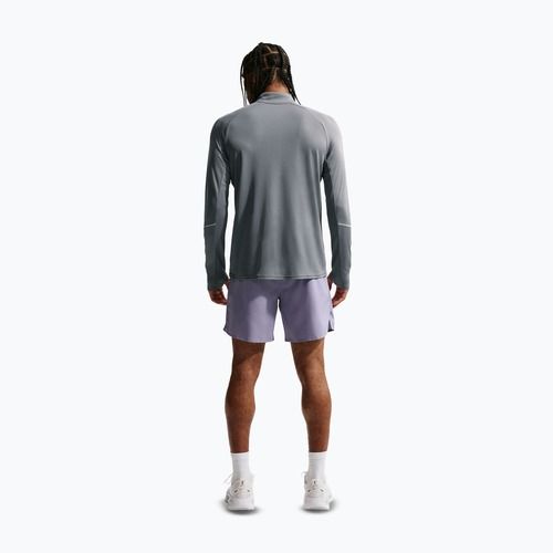 Кофта для бігу чоловіча Nike Miler Dri-Fit UV 1/2 Zip smoke grey