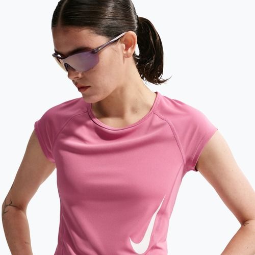 Футболка для бігу жіноча Nike Swoosh Run Dri-Fit peony/photon dust/white