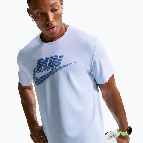 Футболка для бігу чоловіча Nike Miler Dri-Fit UV hydrogen blue/lapis