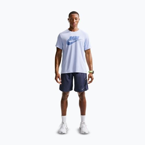 Футболка для бігу чоловіча Nike Miler Dri-Fit UV hydrogen blue/lapis