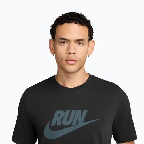 Футболка для бігу чоловіча Nike Dri-Fit Running black/mineral slate