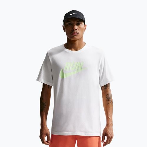 Футболка для бігу чоловіча Nike Dri-Fit Running white/barely volt