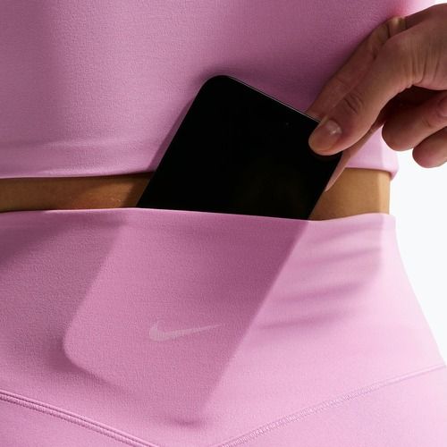 Шорти жіночі Nike Zenvy High Waisted Biker 5" light magenta/white