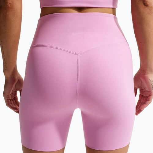 Шорти жіночі Nike Zenvy High Waisted Biker 5" light magenta/white