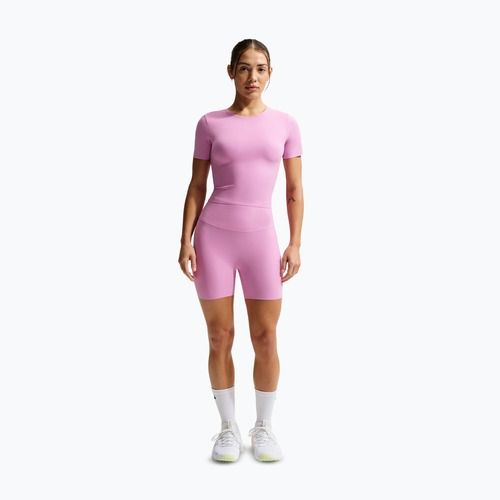 Шорти жіночі Nike Zenvy High Waisted Biker 5" light magenta/white