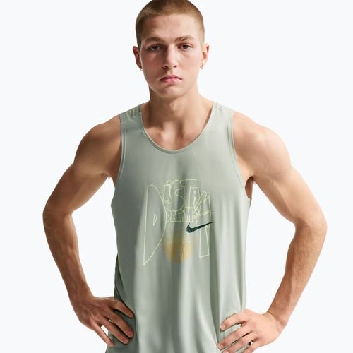 Футболка для бігу чоловіча Nike Stride Dri-Fit ADV jade horizon/linen