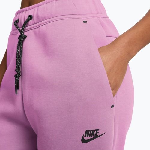 Штани жіночі Nike Sportswear Tech Fleece Mid-Rise light magenta/black